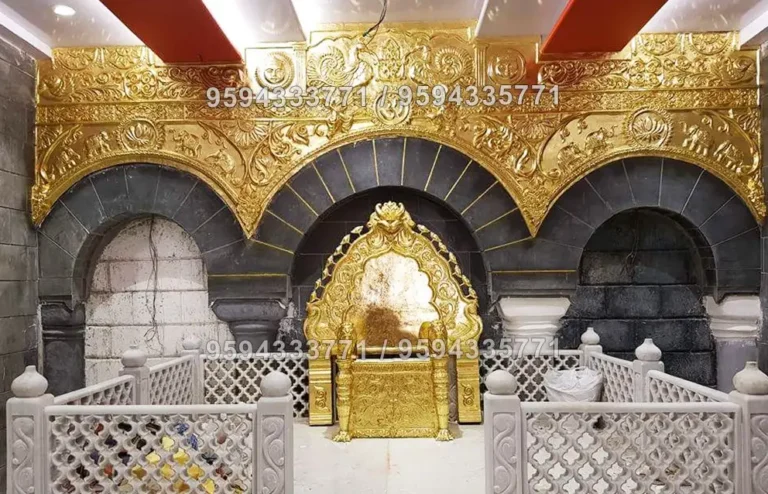 Gold Leafing work in Sai Baba Mandir