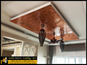 Copper Leafing on Ceiling