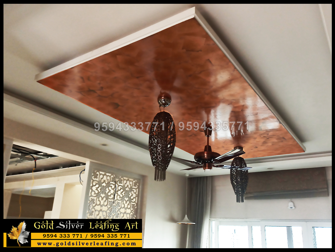 Antique Gold Leafing work on Ceiling