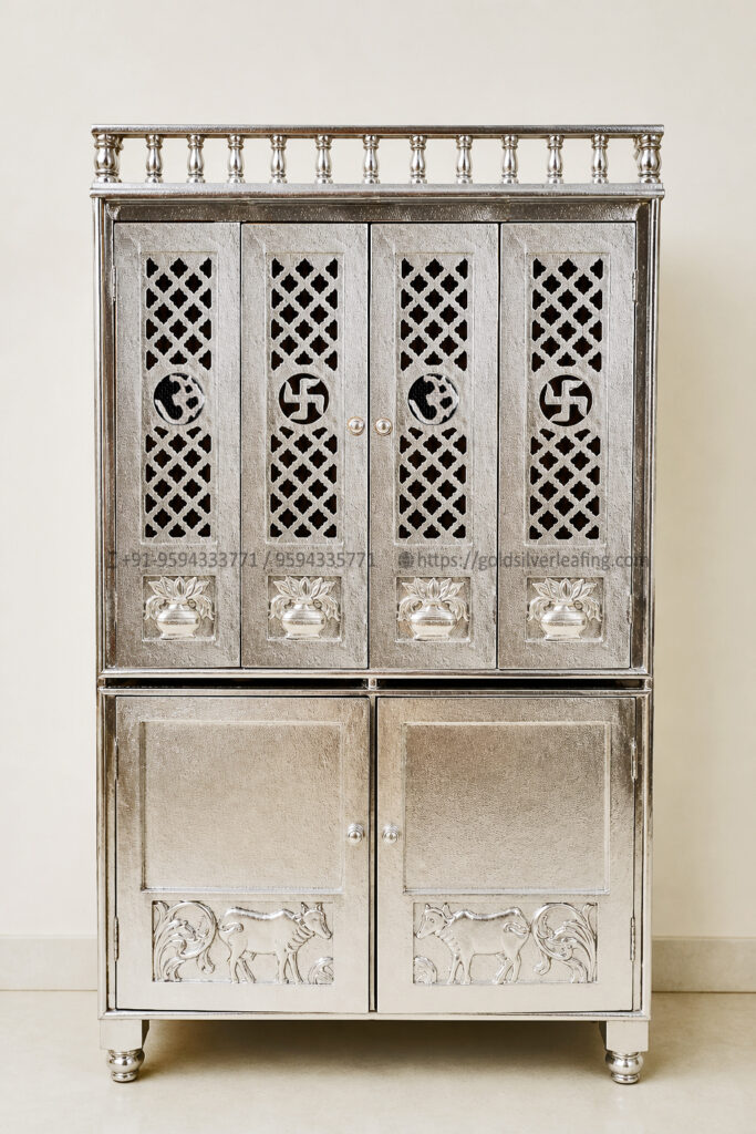 Premium Silver Leafing temple in Ahmedabad completed by Gold Silver Leafing Art