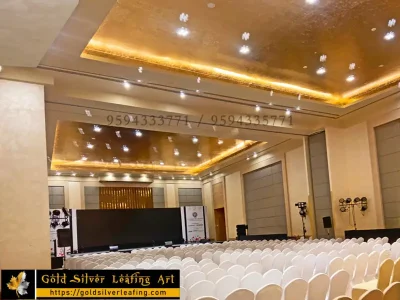 Gold Leafing on Ceiling of Convention Hall Gold Leafing on Ceiling of Convention Hall